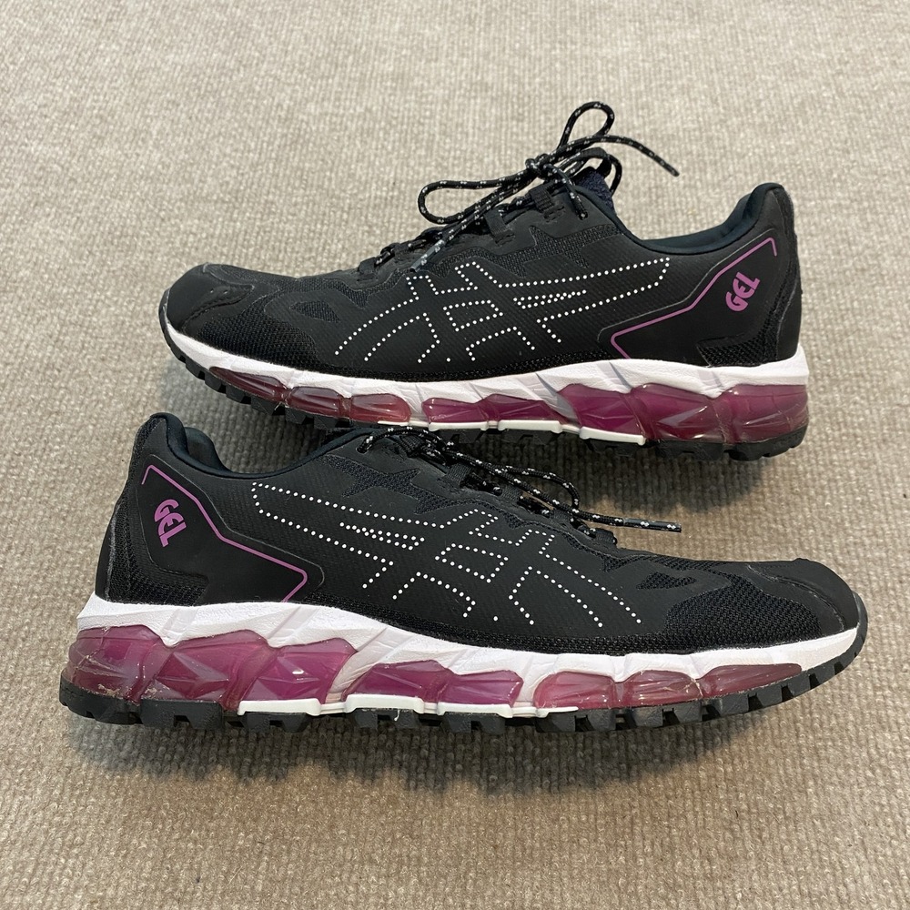 ASICS GEL Running‎ Shoes Womens Size 9 Black Purple Cushioned Trail 1202A181